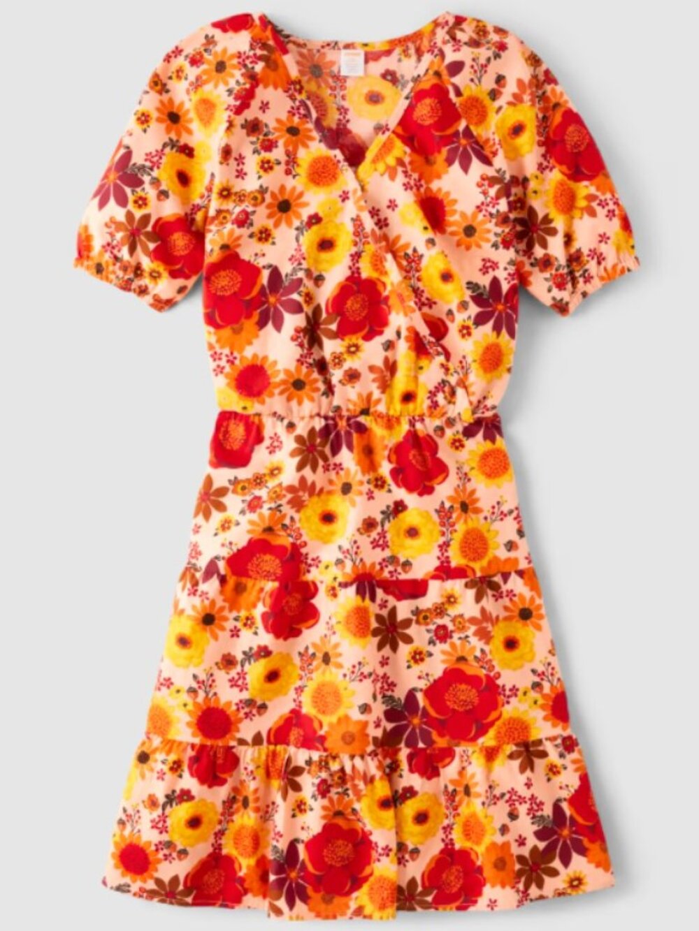 Gymboree Womens Medium Matching Family Happy Harvest Floral Tiered Dress NWT
